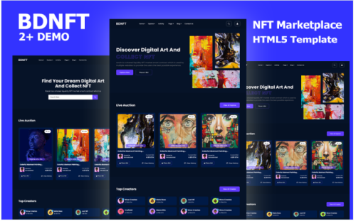 BdNFT - NFT Marketplace HTML5 Template