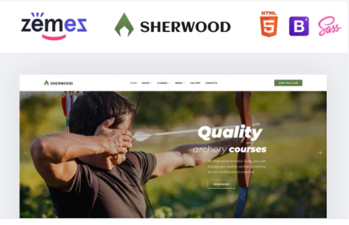 Sherwood - Archery Multipage Clean HTML Website Template