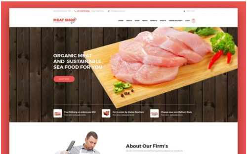 Meat Shop eCommerce Website Template