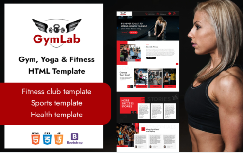 Gymlab - Yoga and Fitness HTML Template