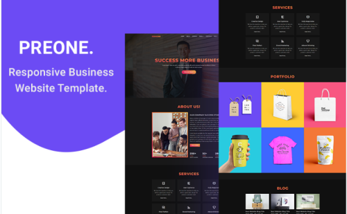 Peraone - Responsive Business HTML5 Website Template29. 1