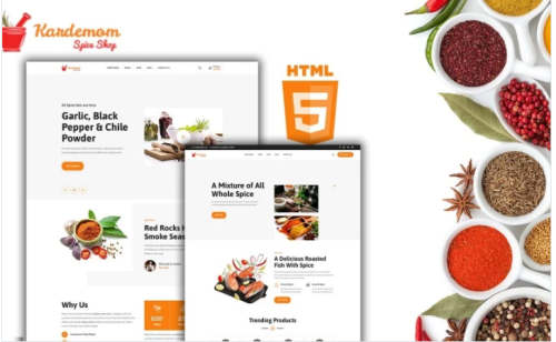 Kardemom Condiment and Spices Shop HTML5 Website Template