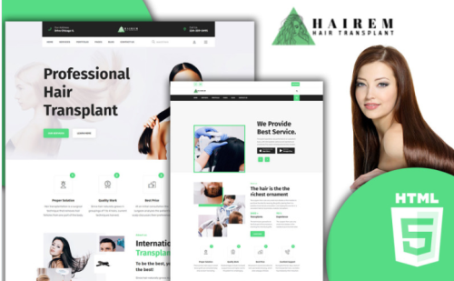 Hairem - Hair Tranplant Service HTML5 Template