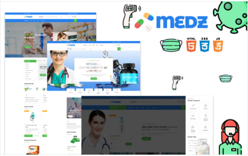 Medz - Medical Equipment & Accesories HTML Website Template