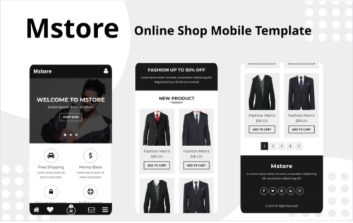 Mstore - Online Shop Mobile Website Template