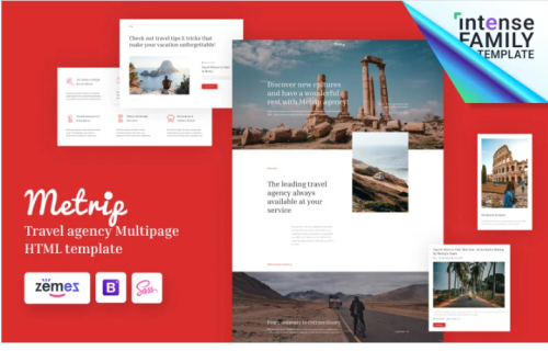 Metrip - Travel Agency HTML Website Template