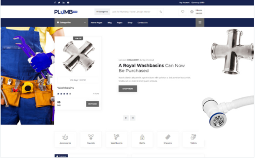 Plumbing Hub - Modern Plumbing Shop And Accessories Website Template