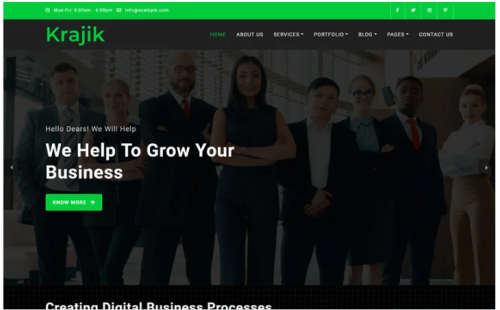 Krajik - Business Bootstrap 5 Responsive Website template