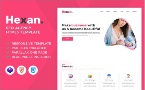 Hexan - Digital Agency/SEO Agency HTML Template
