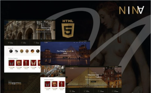 Nina | Art Gallery, Museum & Exhibition HTML5 Website Template