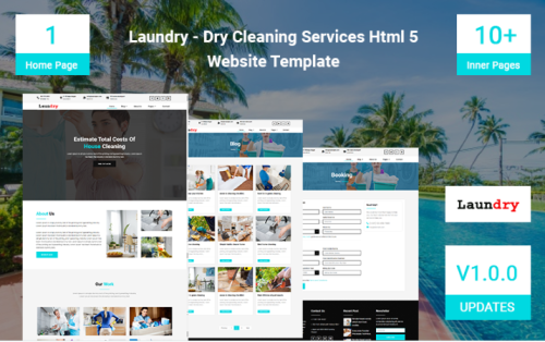 Laundry - Dry Cleaning Services Html 5 Website Template