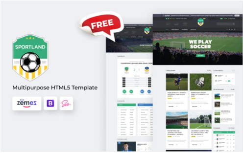 Sportland - Free Soccer HTML5 Website Template