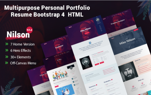 Nilson - Multipurpose Personal Portfolio Resume Website Template