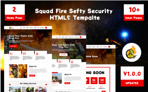 Squad-Fire Safety Security Html 5 Website template