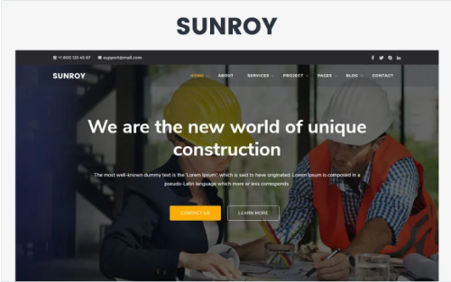 Sunroy - Architecture, Construction Website Template