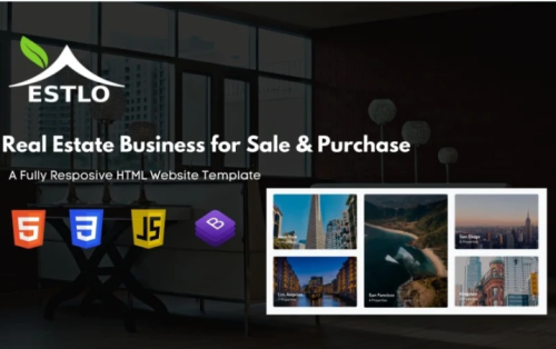 Estlo - A Real Estate Buy and Sell HTML5 CSS3 Javascript Bootstrap 4.6 Responsive Website template
