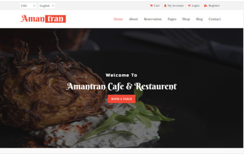 Amantran - Restaurant HTML5 Website Template