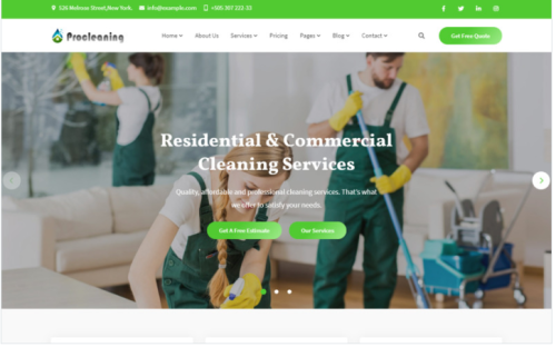 ProCleaning - Cleaning Service & Dry Laundry Website Template