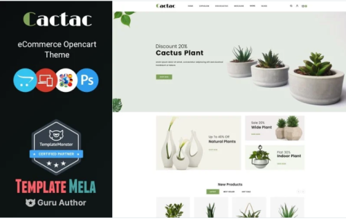 Cactac - Plant Shop OpenCart Template