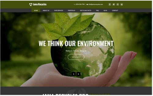 Jama Recycles | Waste Management and Recycling Services Responsive Website Template