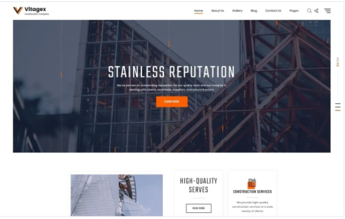 Vitagex - Construction Company Multipage Modern HTML Website Template