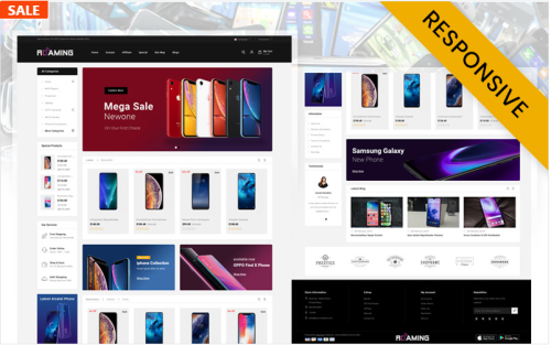 Roaming - Online Mobile Store OpenCart Template
