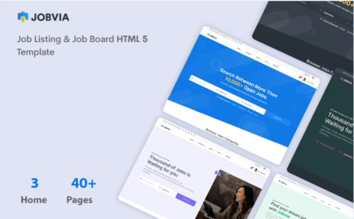 Jobvia - Job Listing & Job Board Website Template
