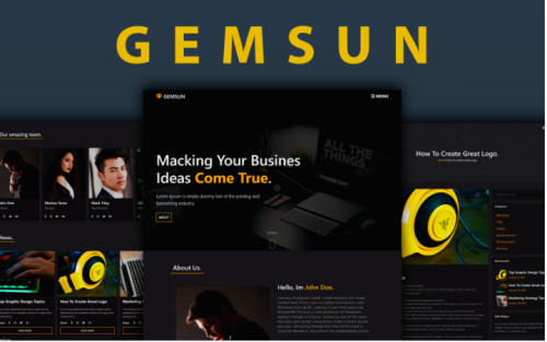 Gemsun - Creative Portfolio HTML Template