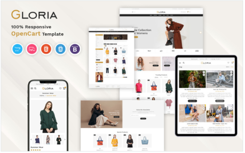 Gloria - Fashion OpenCart Template