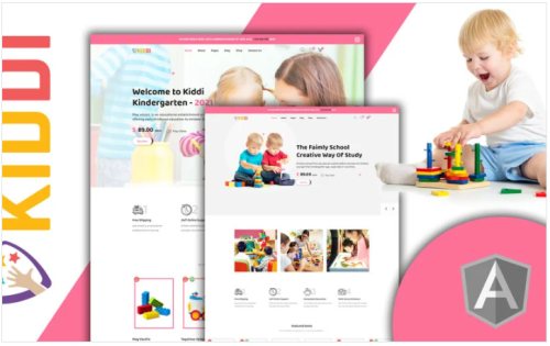 Kiddi New Born Kids Store shop Angular Website Template