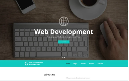Web Development & Advertising - Web Development Responsive Website Template