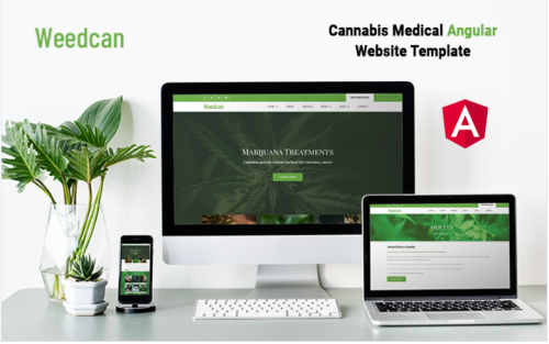 Weedcan - Cannabis Medical Angular Website Template