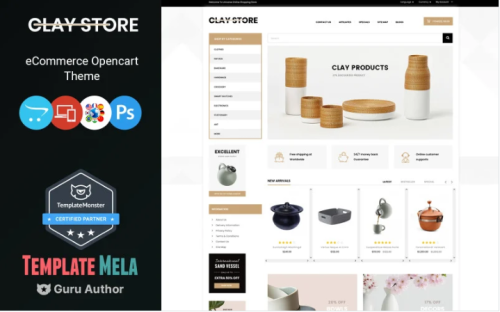 Clay - Home Deco Store OpenCart Template
