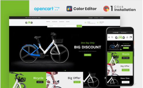 Good Bicycle Store OpenCart Template