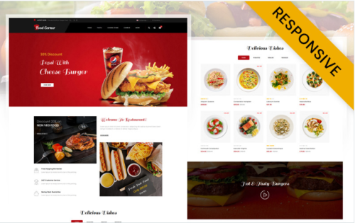 FoodCorner - Restaurant Store OpenCart Template