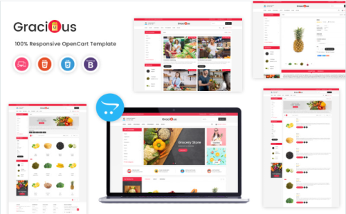 Gracious - Grocery OpenCart Template