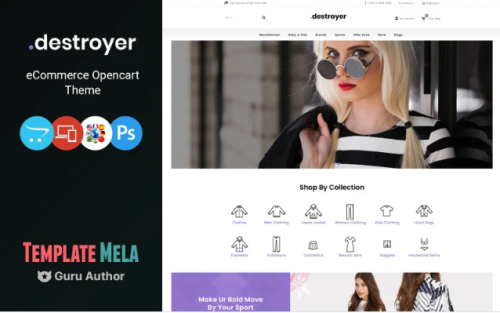 Destroyer - Fashion Store OpenCart Template