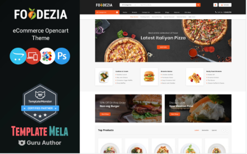 Foodezia - Restaurant Store OpenCart Template