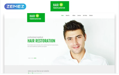 Hair Transplantation - Medical Clinic Clean Responsive HTML5 Website Template
