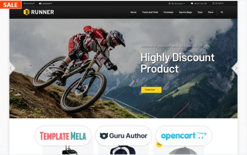 Runner - Sports Store OpenCart Template - TemplateMonster