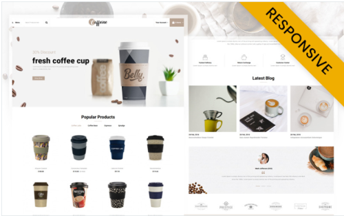 Caffeine - Coffee Store OpenCart Template
