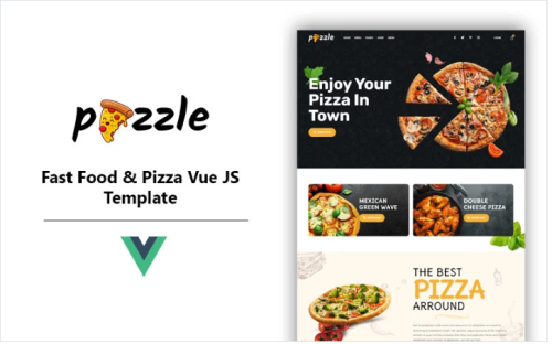 Pizzle - Fast Food and Pizza Vue Js Template