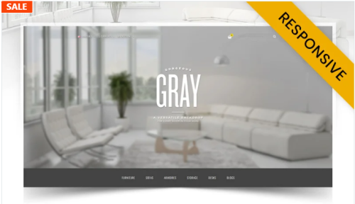 Gray Furniture Store OpenCart Template