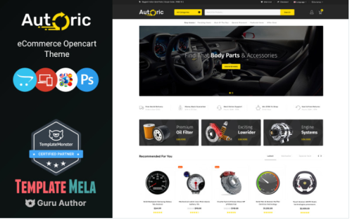 Autoric - Spare Parts Store OpenCart Template