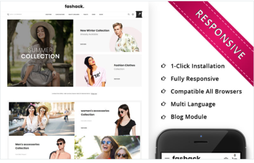 Fashack - The Fashion Store Responsive OpenCart Template