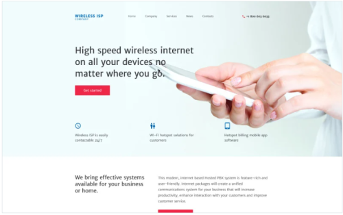 Wireless ISP Website Template