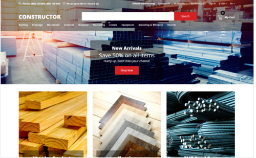 Constructor - Building Materials Creative OpenCart Template