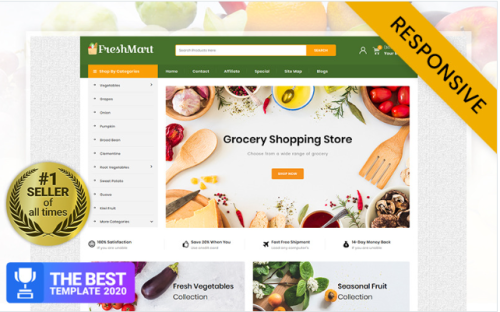 FreshMart - Grocery Store OpenCart Template