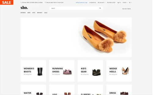 Sho. - Shoe Store E-Commerce Clean OpenCart Template