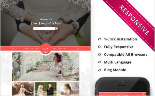 L&Z Wedding Store - Responsive OpenCart Template